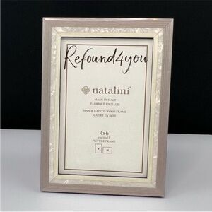 Natalini - ‘Gray Pearl’ wood picture frame. 4“ x 6“. NWT.